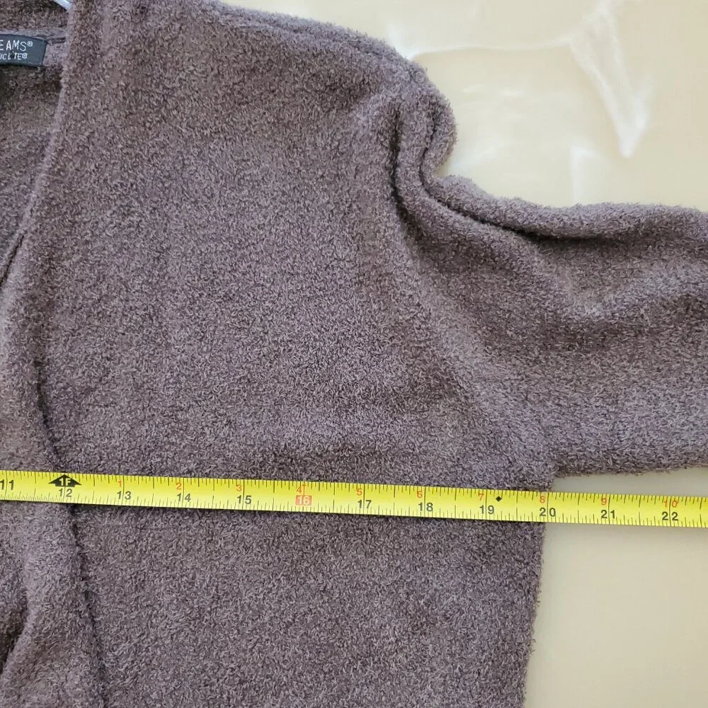 Barefoot Dreams Cozy Chic Calypso Women's Cardigan Sweater Mocha Brown S/M